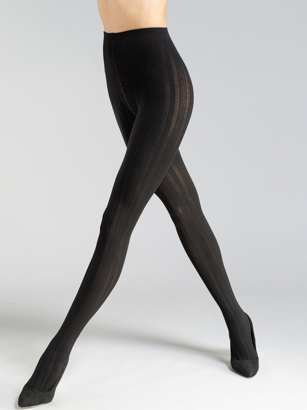 

Колготки женские Giulia CABLE 02 черные 4/L, CABLE 02