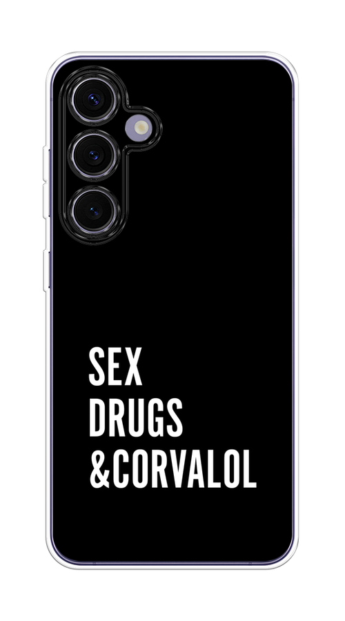 

Чехол на Samsung Galaxy S24 Plus "Corvalol", Черный;серый;белый, 2109150-1