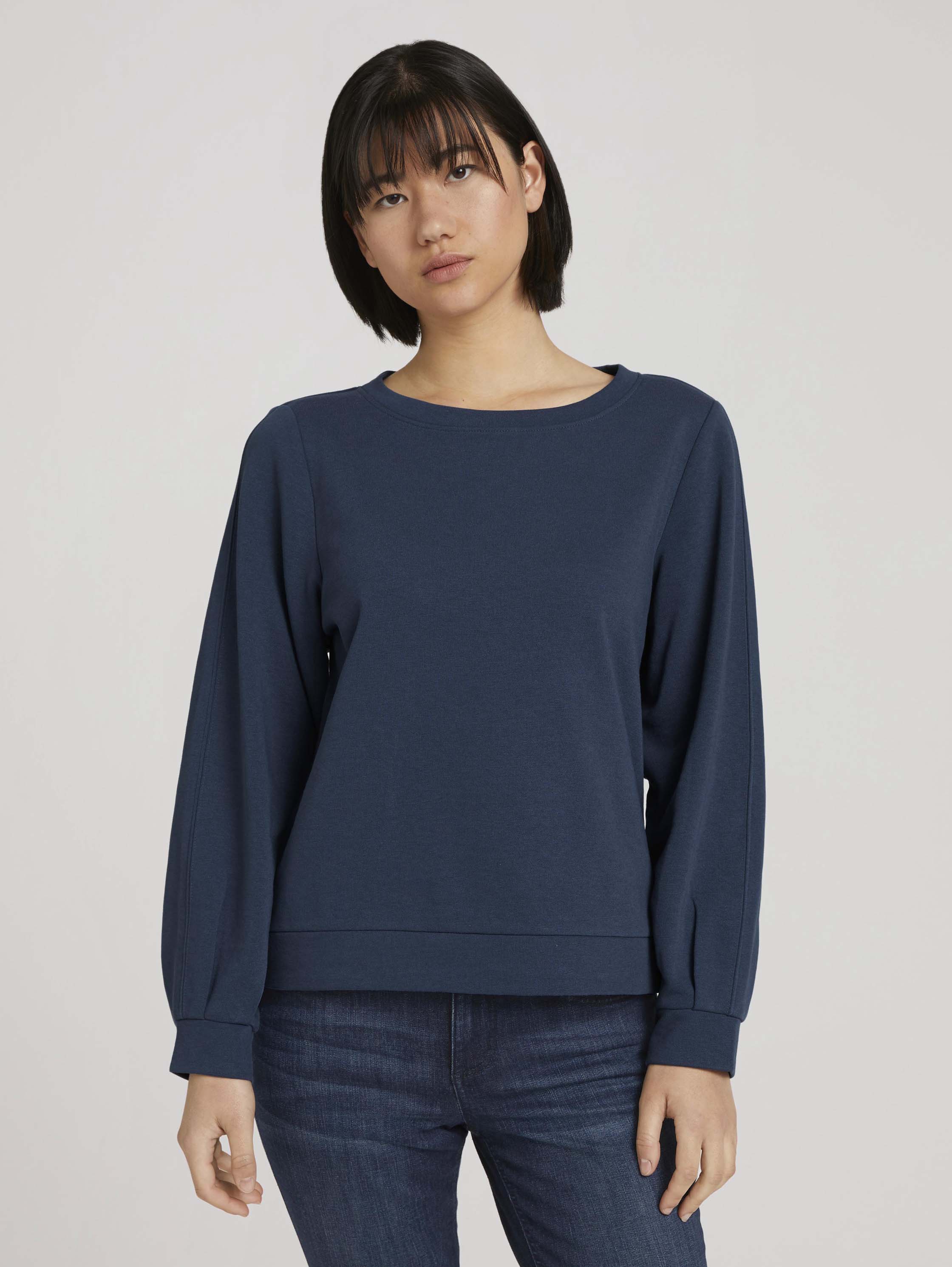 

Свитшот женский TOM TAILOR 1027117 синий XS, 1027117