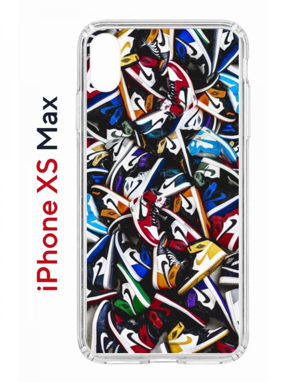 фото Чехол на iphone xs max с принтом kruche print кроссовки nike air, бампер с защитой камеры кruче