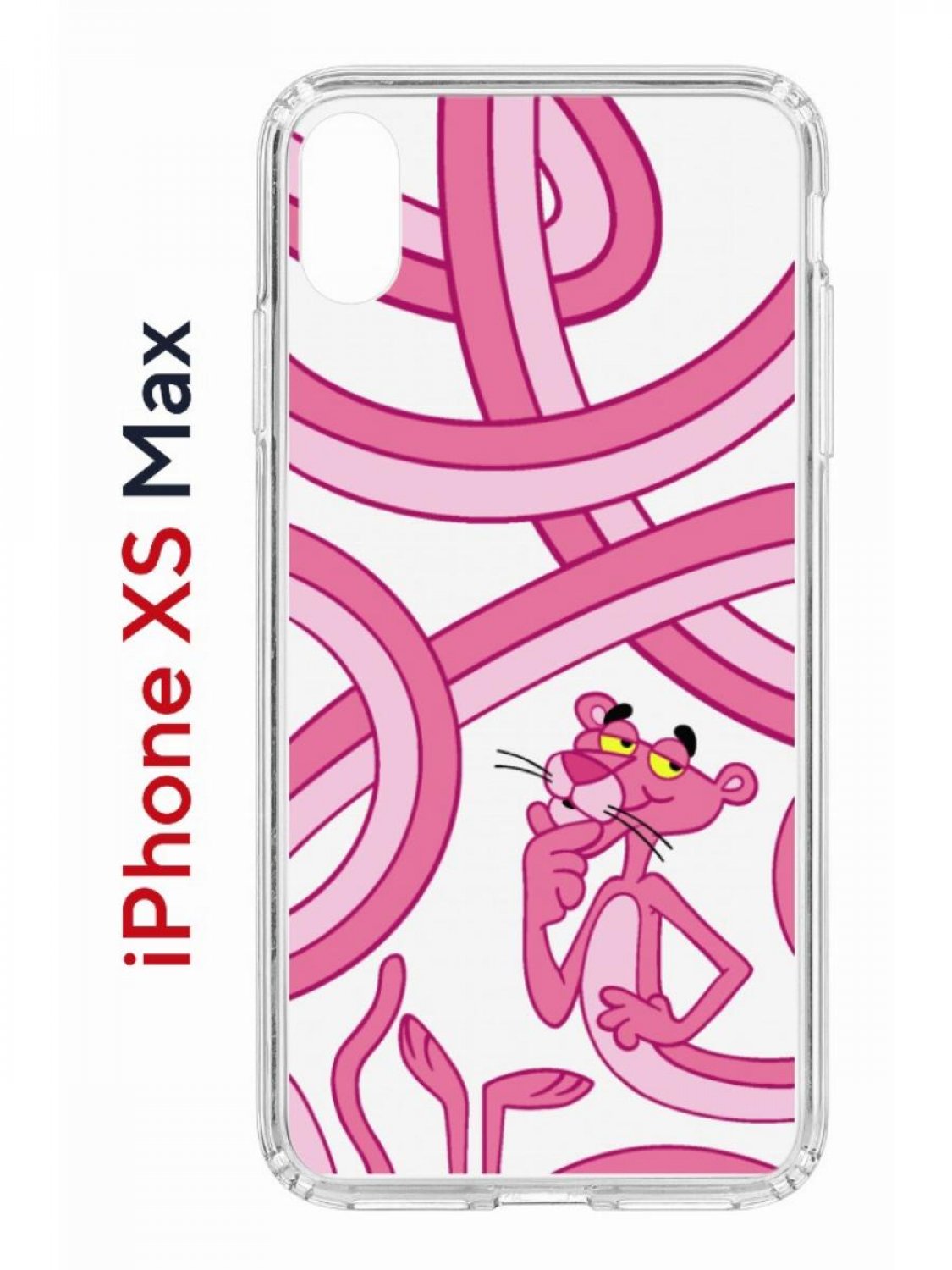 Чехол на iPhone XS Max с принтом Kruche Print Розовая Пантера, бампер с защитой камеры