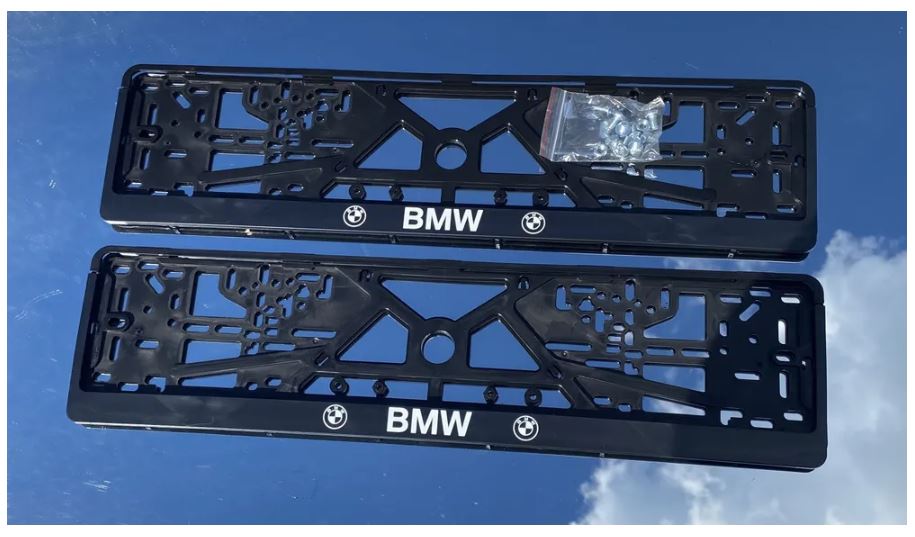 Рамки номерного знака Логоавто BMW, 2 рамки + крепеж