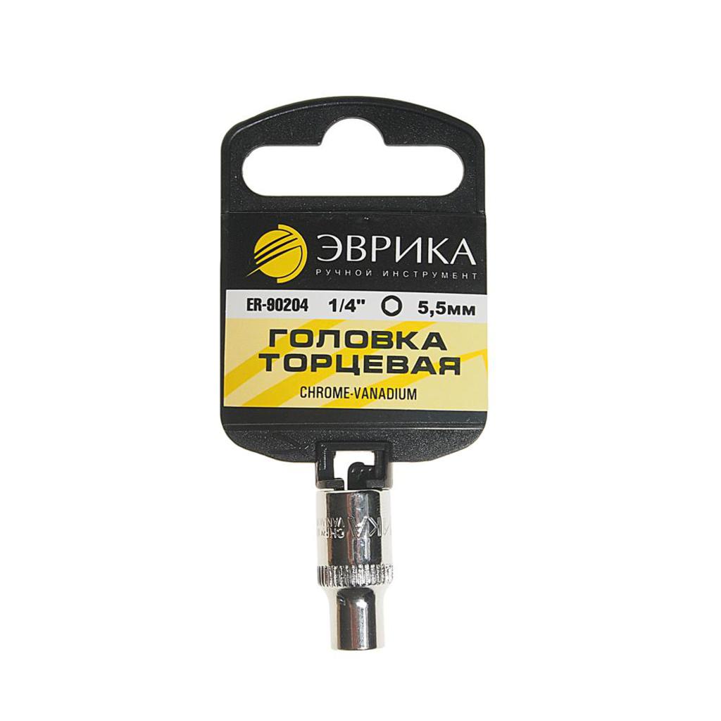 

Головка торцевая 1/4" 5.5мм с держателем ЭВРИКА ER-90204H