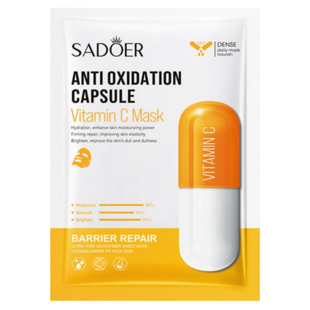 Тканевая маска для лица Sadoer Антиоксидантная капсульная с витамином С 25 г