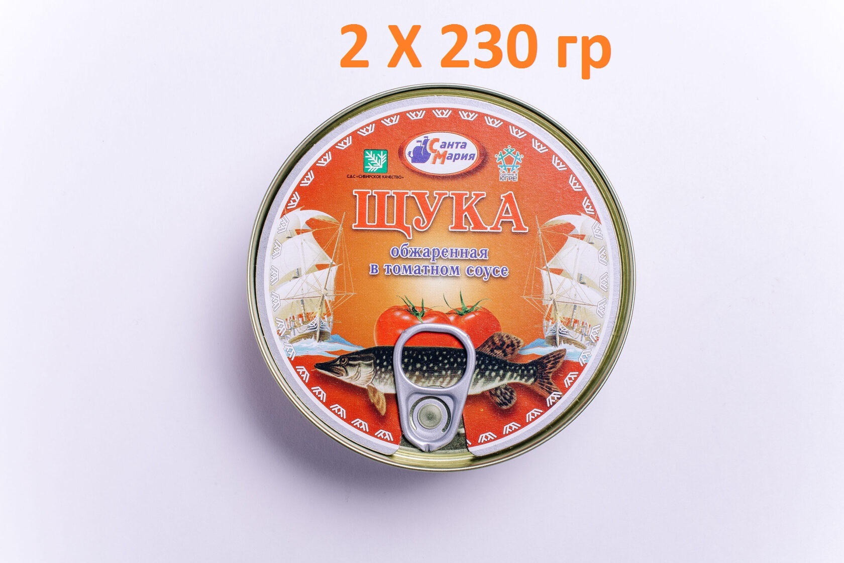 Щука Санта Мария обжаренная в томатном соусе, 2 шт х 230 г