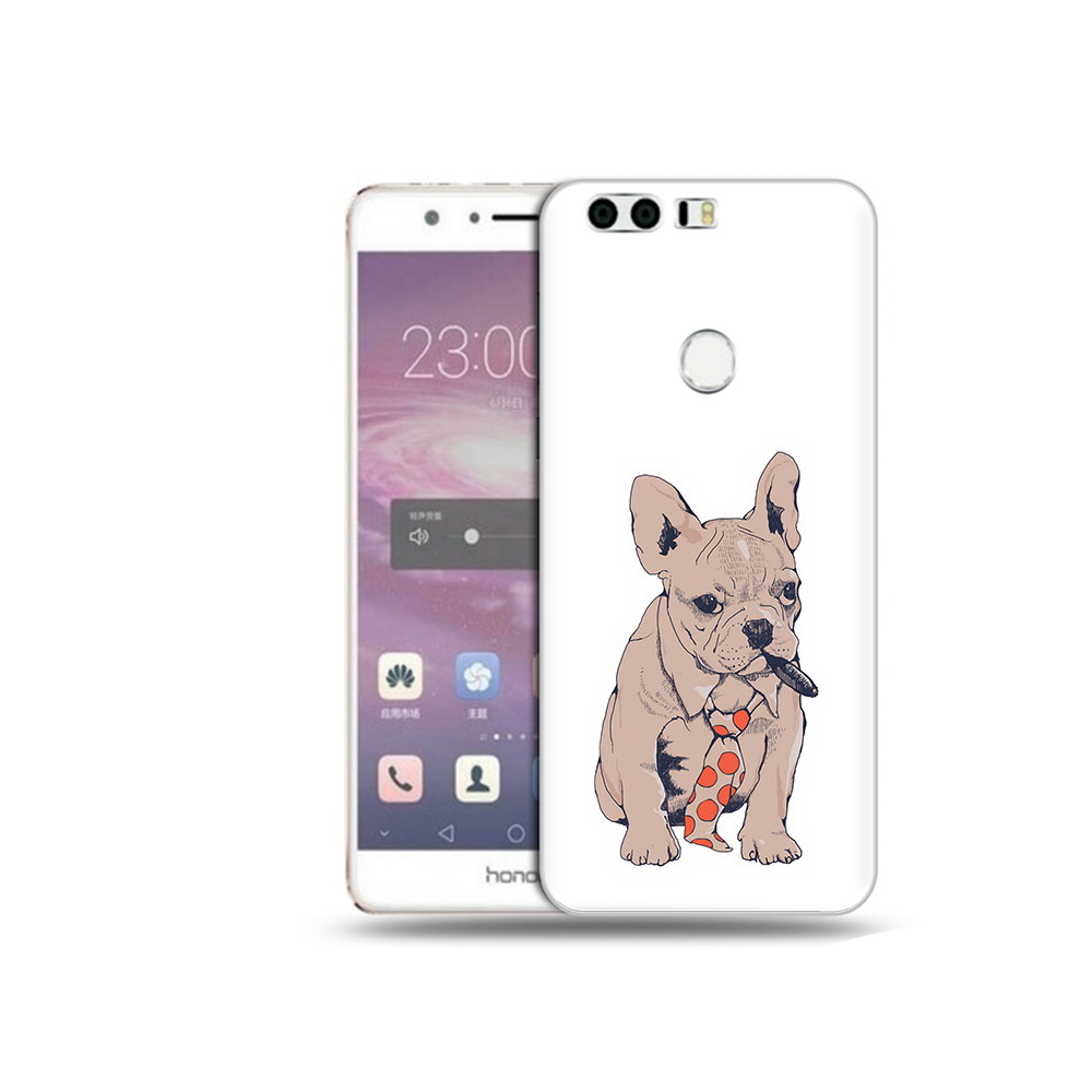 

Чехол MyPads Tocco для Honor 8 бульдог с сигарой (PT46676.38.250), Прозрачный, Tocco