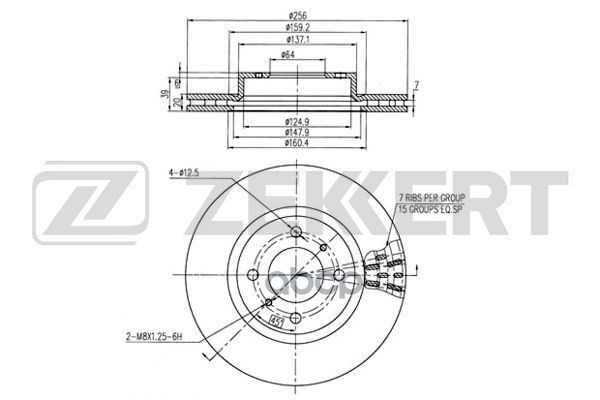 

Тормозной диск ZEKKERT BS6156