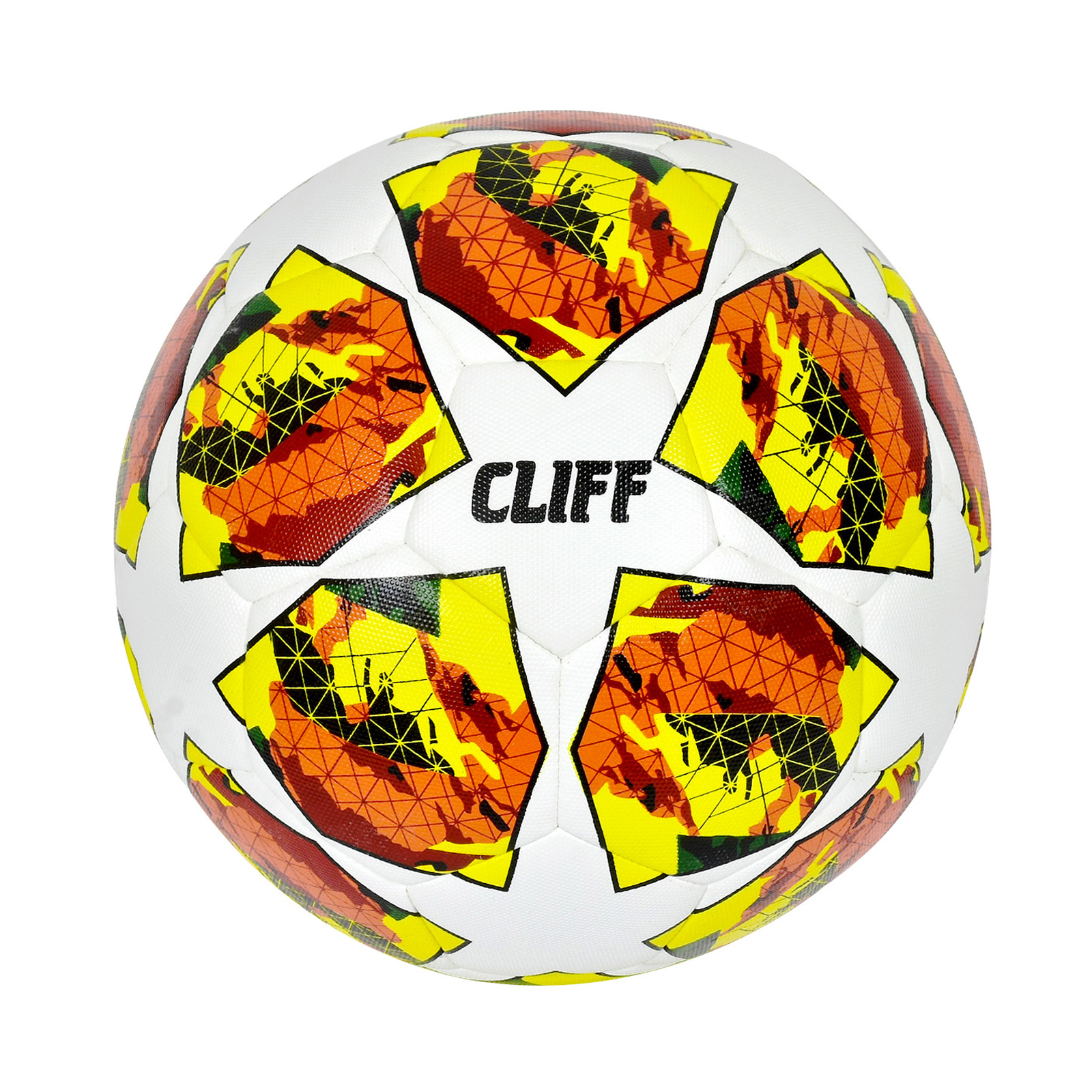 

Мяч футбольный CLIFF HS-3221,  размер, PU Hibrid, бело-желто-оранжевый, Белый