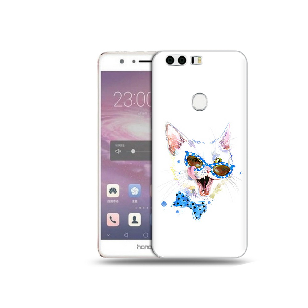 

Чехол MyPads Tocco для Honor 8 белый кот (PT46676.38.229), Прозрачный, Tocco