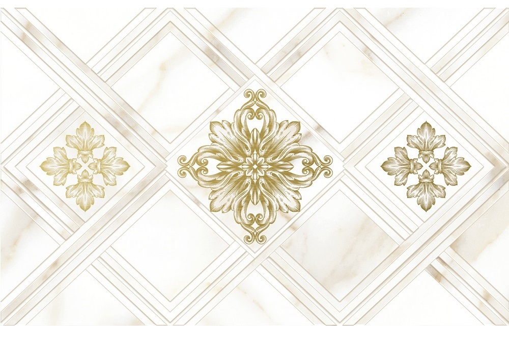 фото Декор керамический global tile calacatta gold 10300000203 25 х 40 см белый