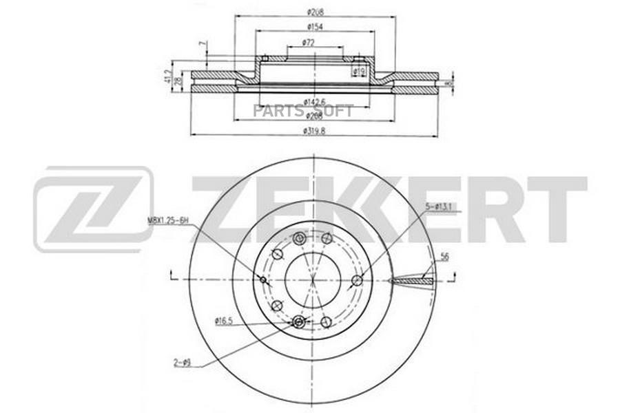 

Тормозной диск ZEKKERT BS5746