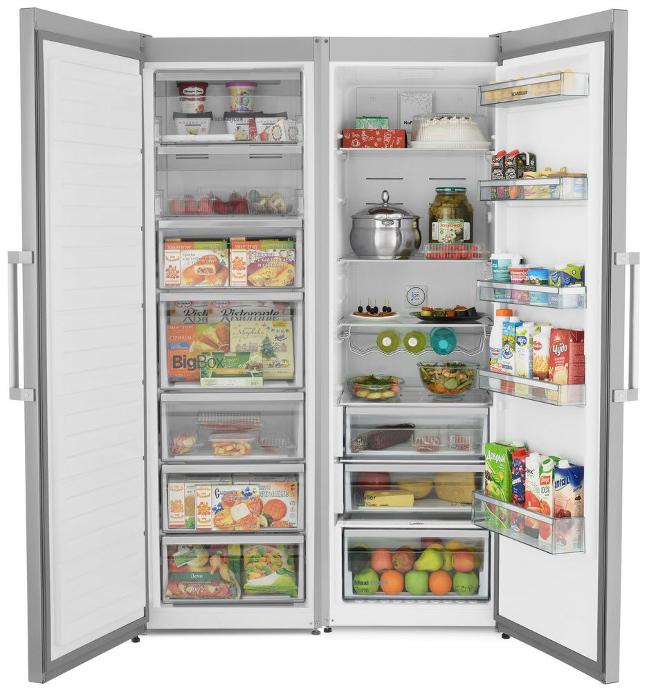 Холодильник Scandilux SBS711EZ12 X серебристый