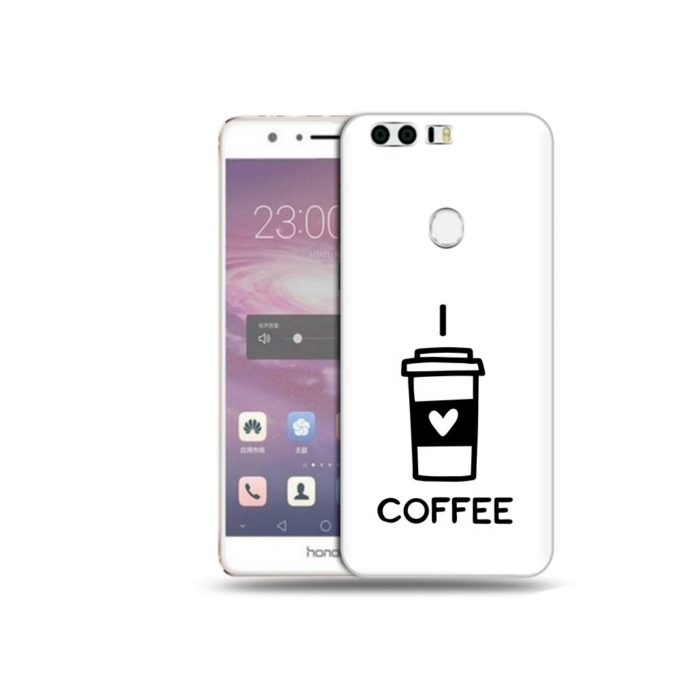 

Чехол MyPads Tocco для Honor 8 Я люблю кофе (PT46676.38.206), Прозрачный, Tocco