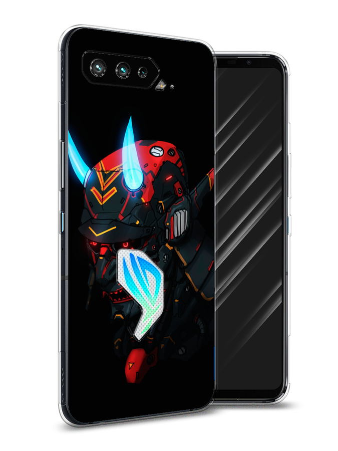 

Чехол Awog на Asus ROG Phone 5 "Неоновый самурай", Черный;красный;голубой, 44250-6