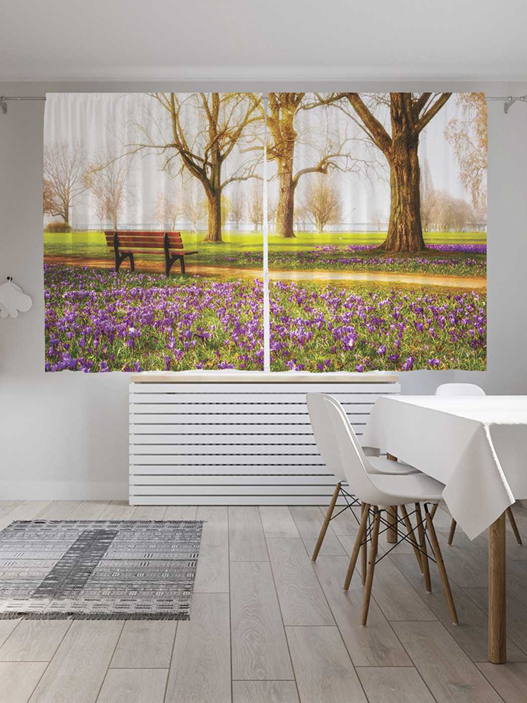 

Шторы JoyArty c фотопечатью "Цветущий парк" из сатена, 290х180 см, Цветущий парк