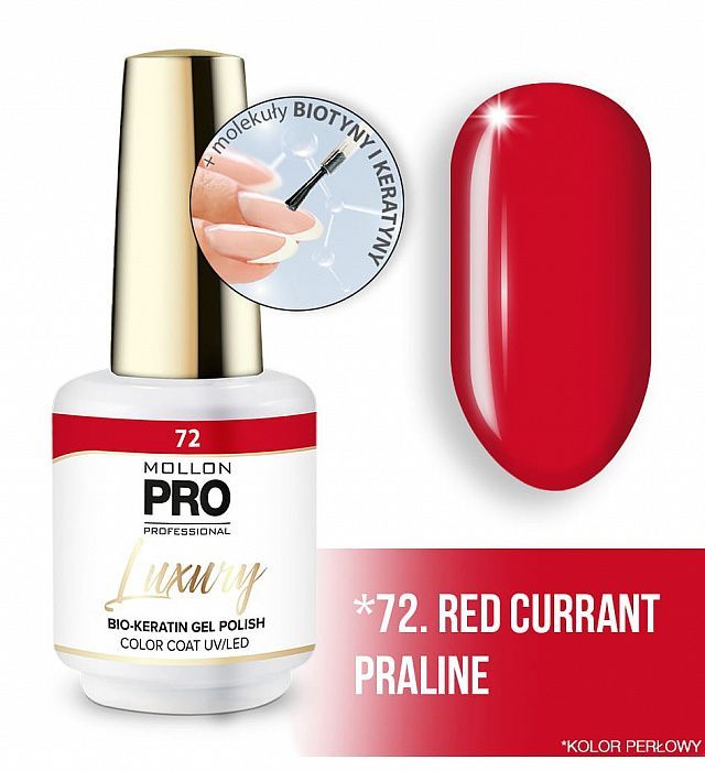 Гель-лак Mollon Pro Luxury Color Coat №72 Red Currant Praline 8 мл