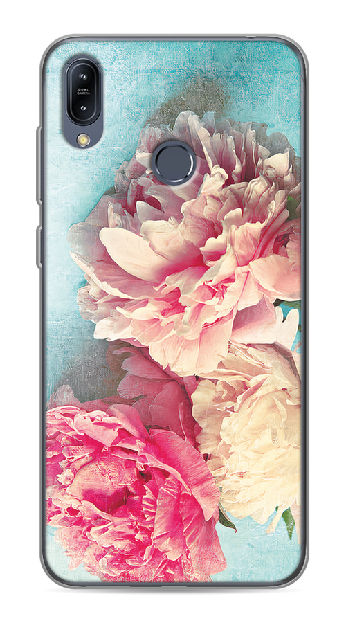 

Чехол Awog на Asus Zenfone Max M2 ZB633KL "Пионы new", Голубой, 43750-8