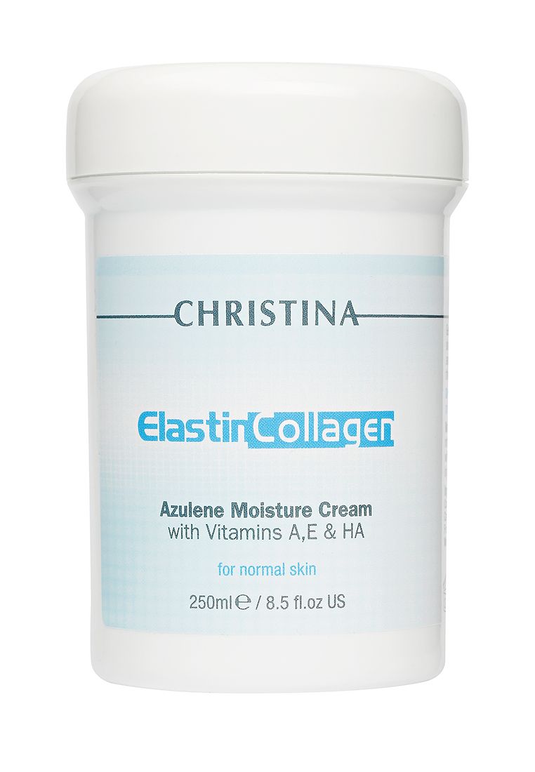 Крем для лица Christina Elastin Collagen Azulene Moisture Cream 250 мл белита м пилинг скатка для очищения лица нежная collagen elastin colastin 75