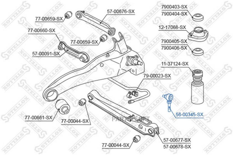 

Тяга стабилизатора Stellox 5600345SX