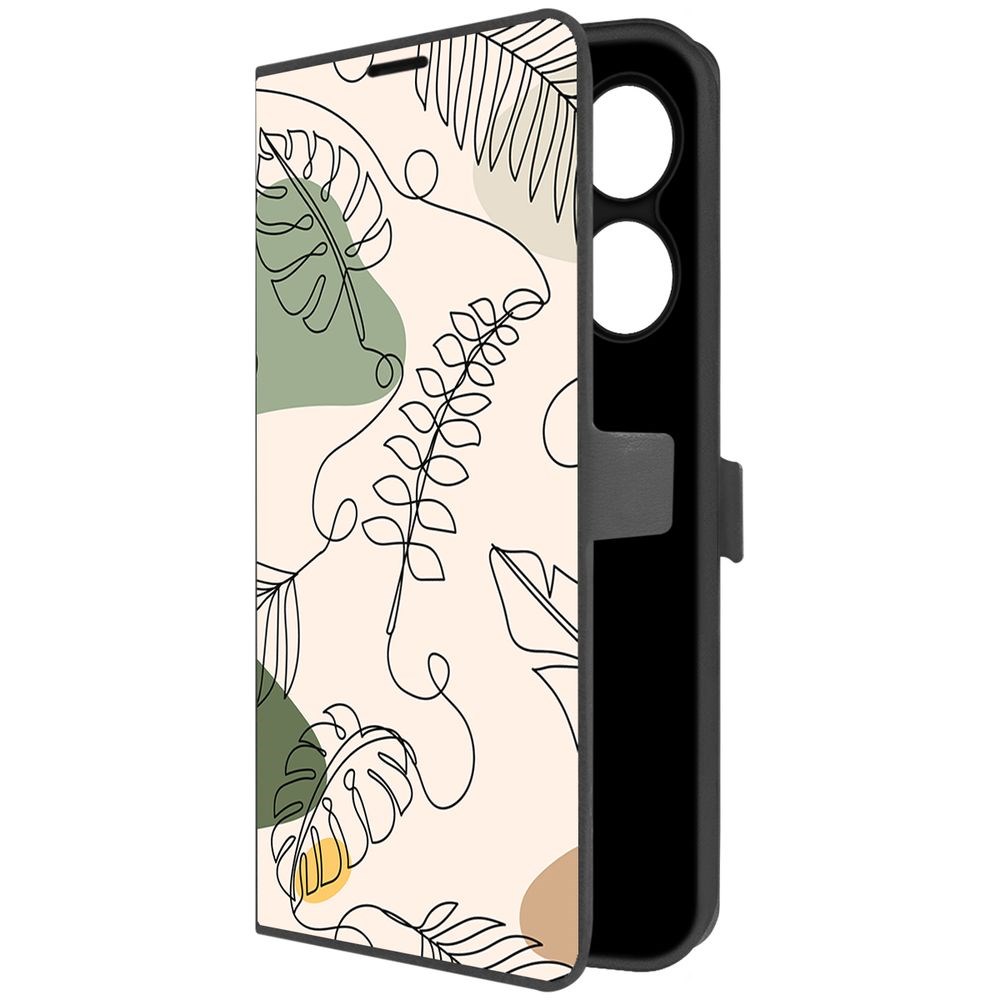 

Чехол-книжка Krutoff Eco Book для INFINIX Hot 40 Pro Линия весны (черный)