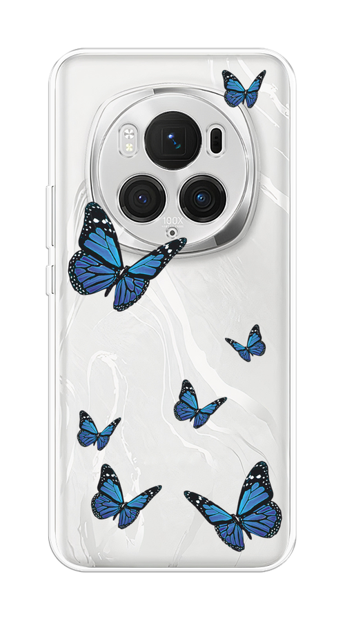 

Чехол на Honor Magic 6 Pro "Blue butterflies", Синий;черный, 6123750-1