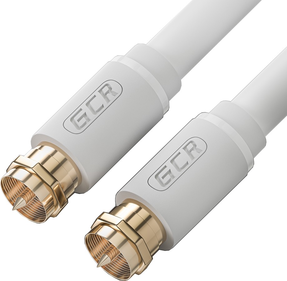 Кабель Greenconnect F-plug - F-plug 5м White GCR-51825 1854₽