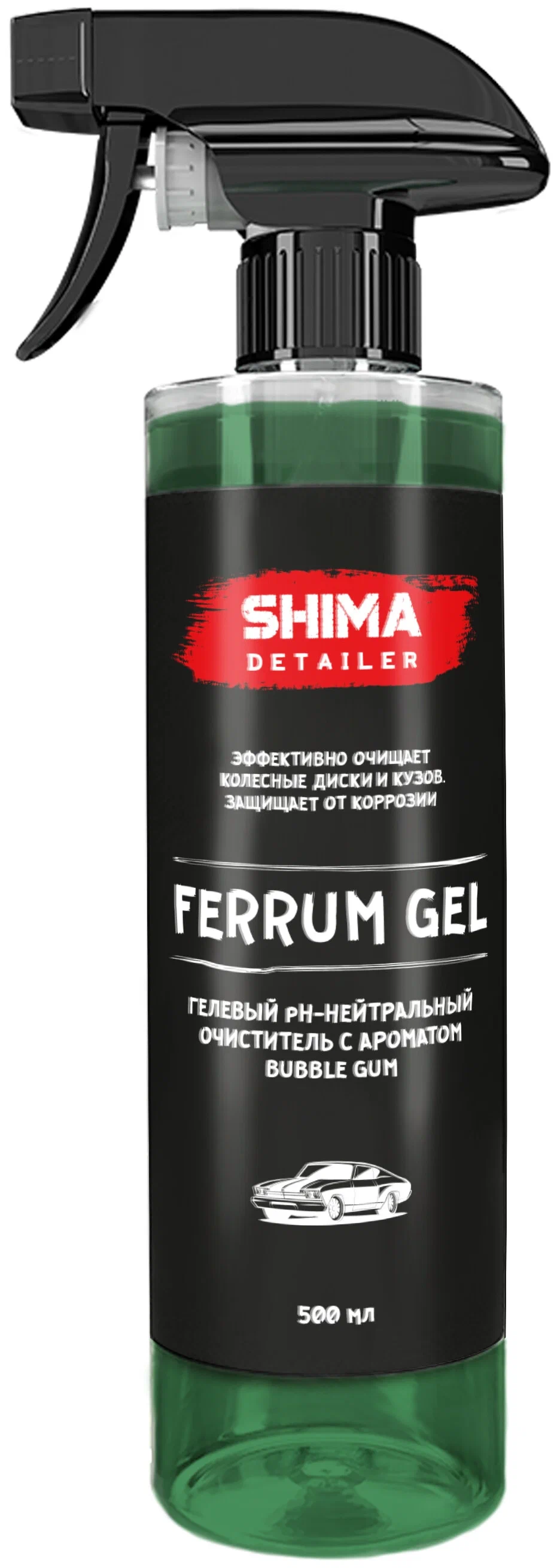 Очиститель дисков и кузова SHIMA DETAILER FERRUM GEL BUBBLE GUM 500 мл