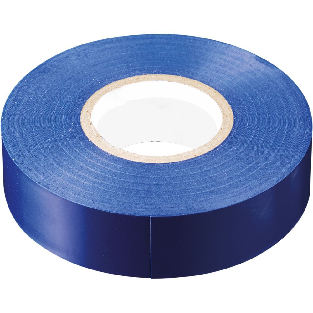 фото Изоляционная лента stekker 0,13*19 мм, 10 м. синяя, intp01319-10, упаковка 10 шт.