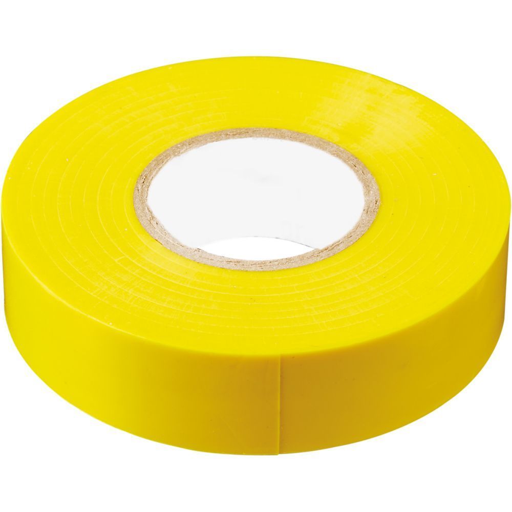 фото Изоляционная лента stekker 0,13*15 мм. 10 м. желтая, intp01315-10, упаковка 10 шт.