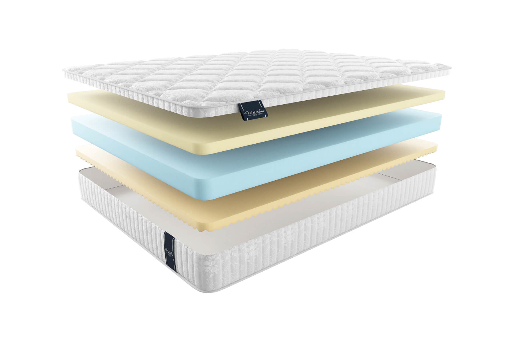 

Матрас MaterLux Nobile 200X200, Белый;серый, NOBILE