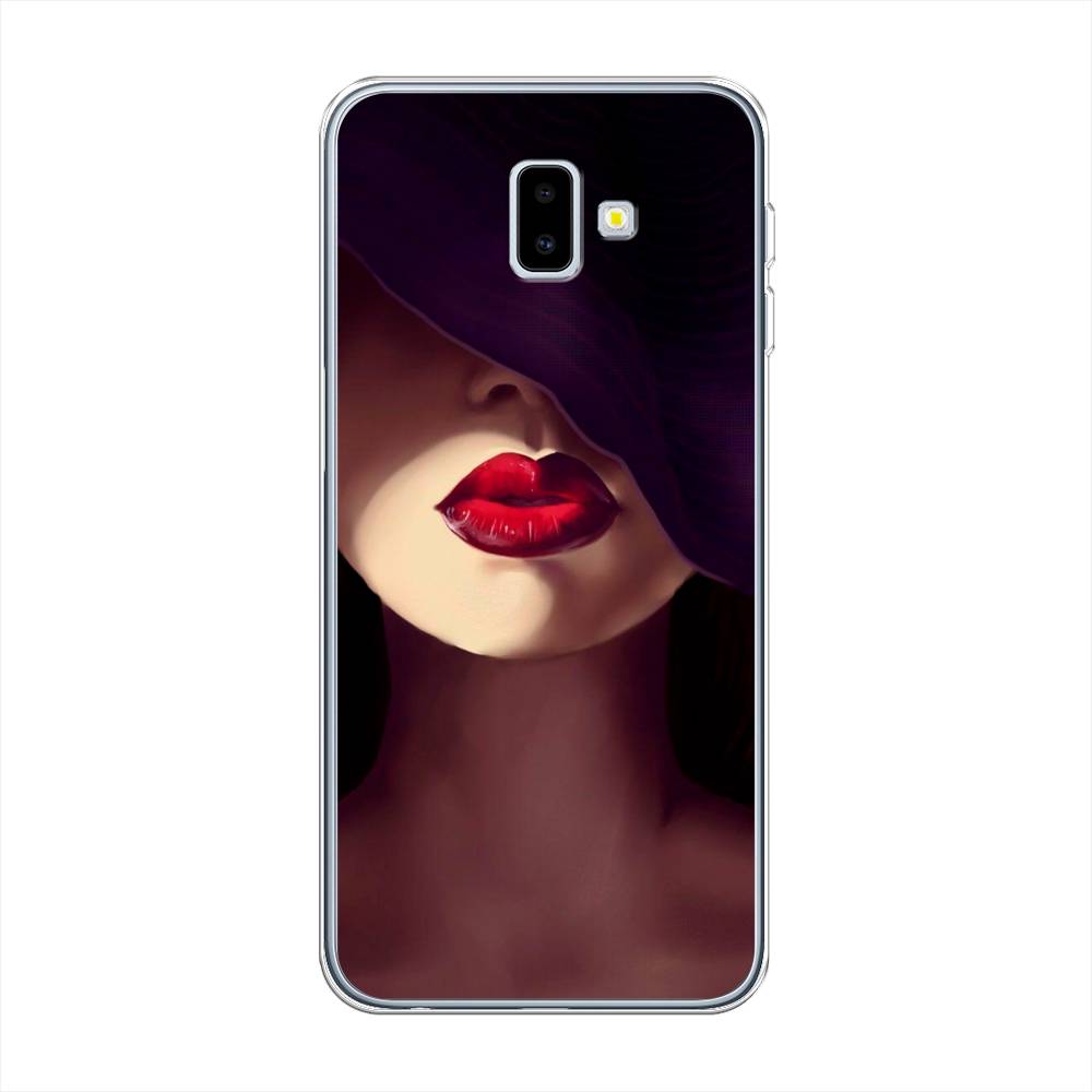 фото Чехол awog "красные губы" для samsung galaxy j6 +