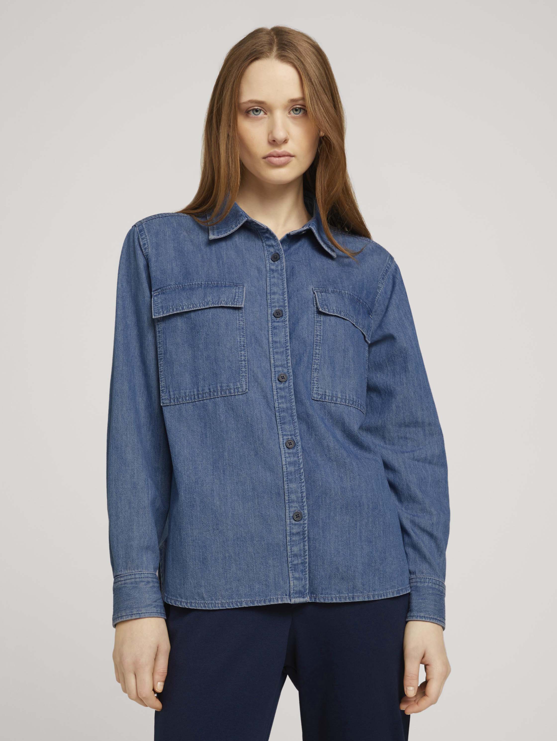 

Рубашка женская TOM TAILOR 1024851 синяя S, 1024851