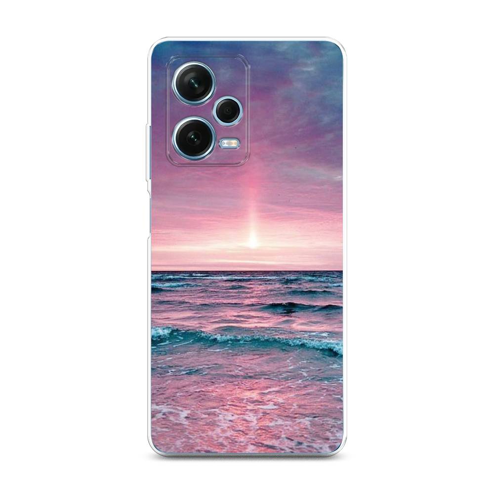 

Чехол на Xiaomi Redmi Note 12 Pro Plus "Восход 3", Розовый;голубой, 317150-1