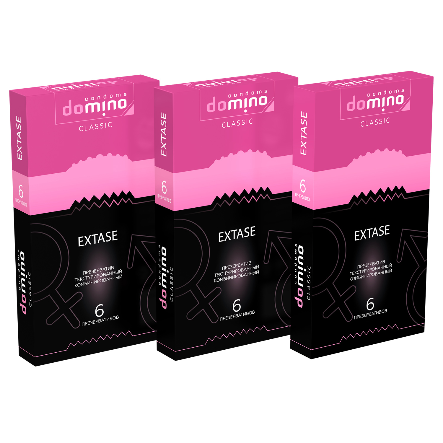 Презервативы Domino Classic Extase 6 шт комплект из 3 пачек