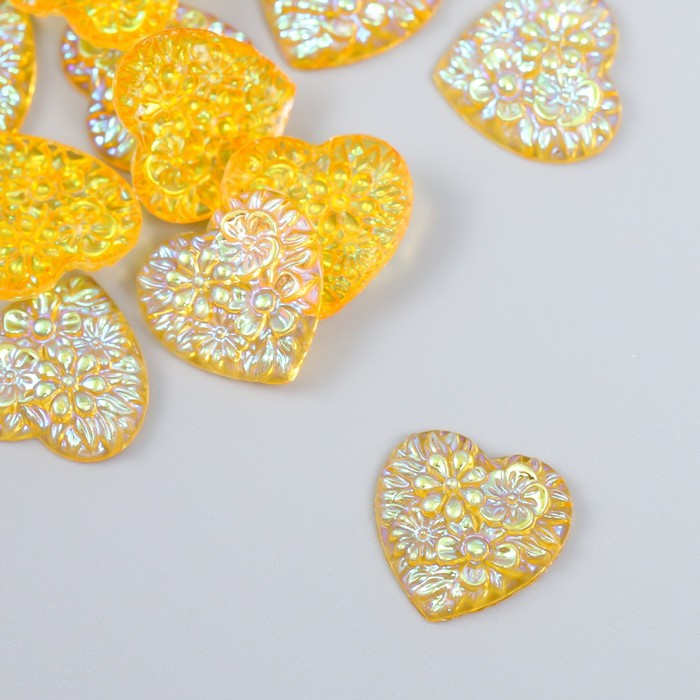 

Декор для творчества Арт Узор пластик Сердце голография оранж набор 20 шт 1,6х1,6 см, 2шт., Разноцветный