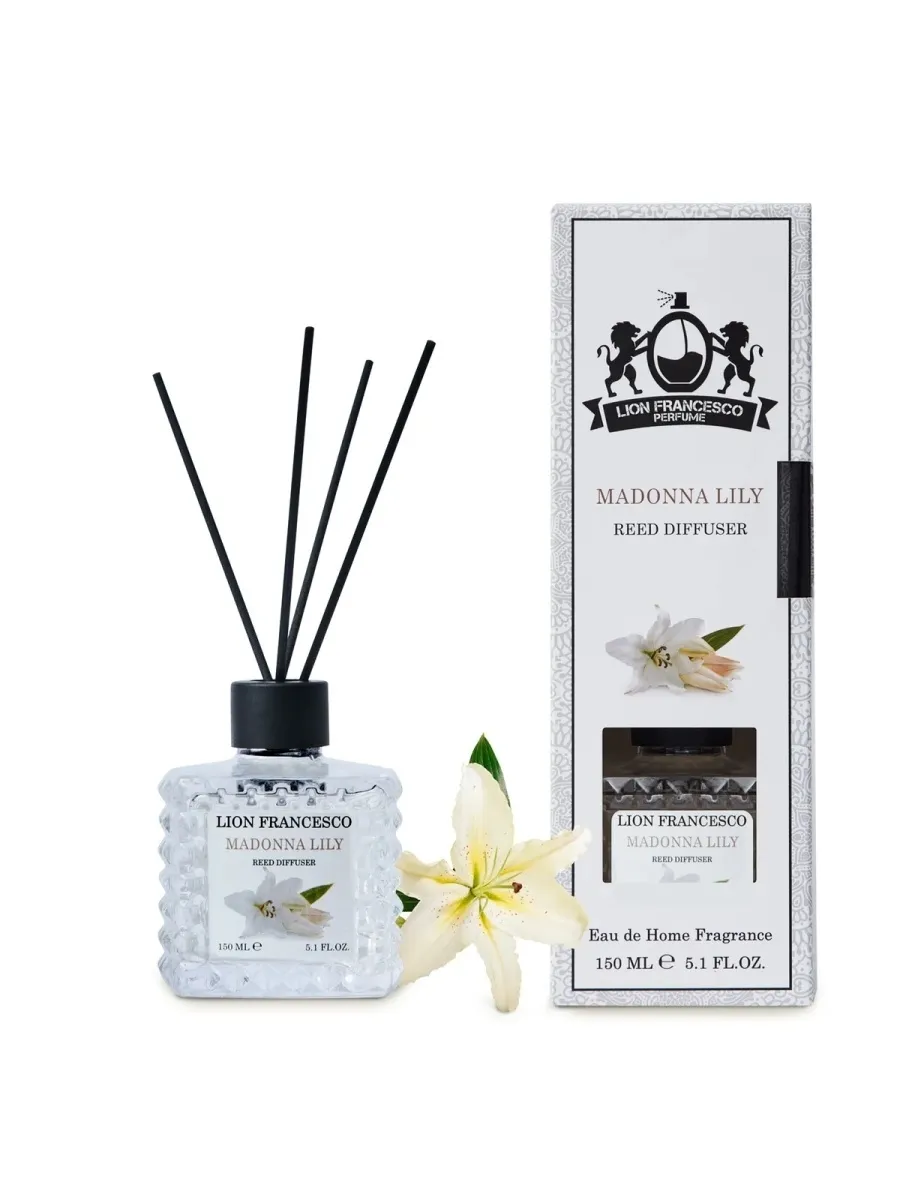 Аромадиффузор LION FRANCESCO с палочками Мадонна Лилия, 150 мл.