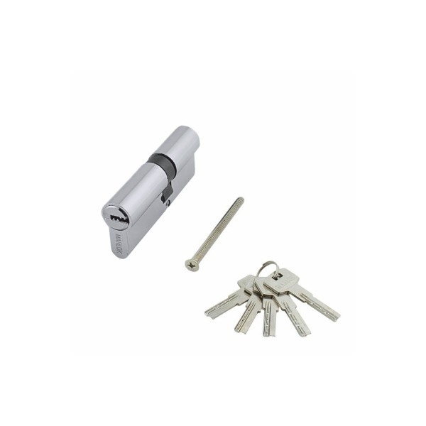 Цилиндр стальной MARLOK ЦМ 70 (30/40)-5К, перфорированный ключ/ключ, СP, хром