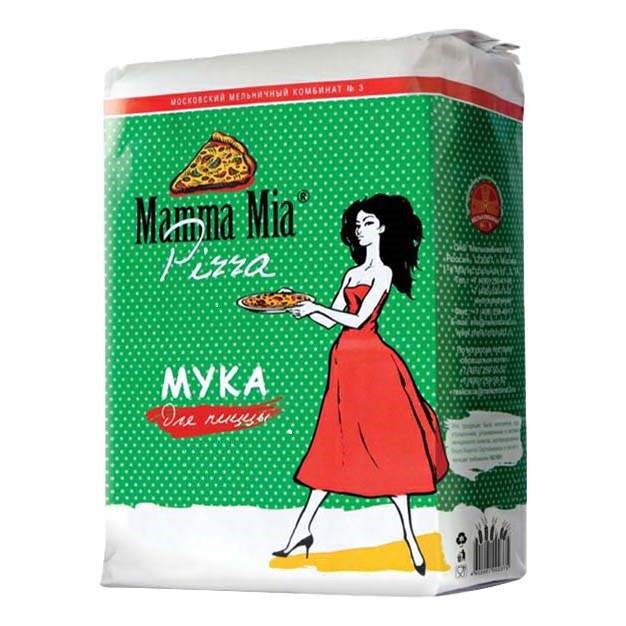 Мука Mamma Mia Pizza пшеничная хлебопекарная высший сорт для пиццы 10 кг