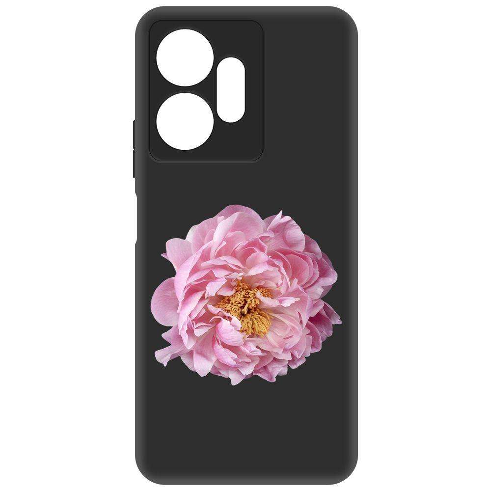 

Чехол-накладка Krutoff Soft Case Розовый пион для Infinix Zero 20 черный