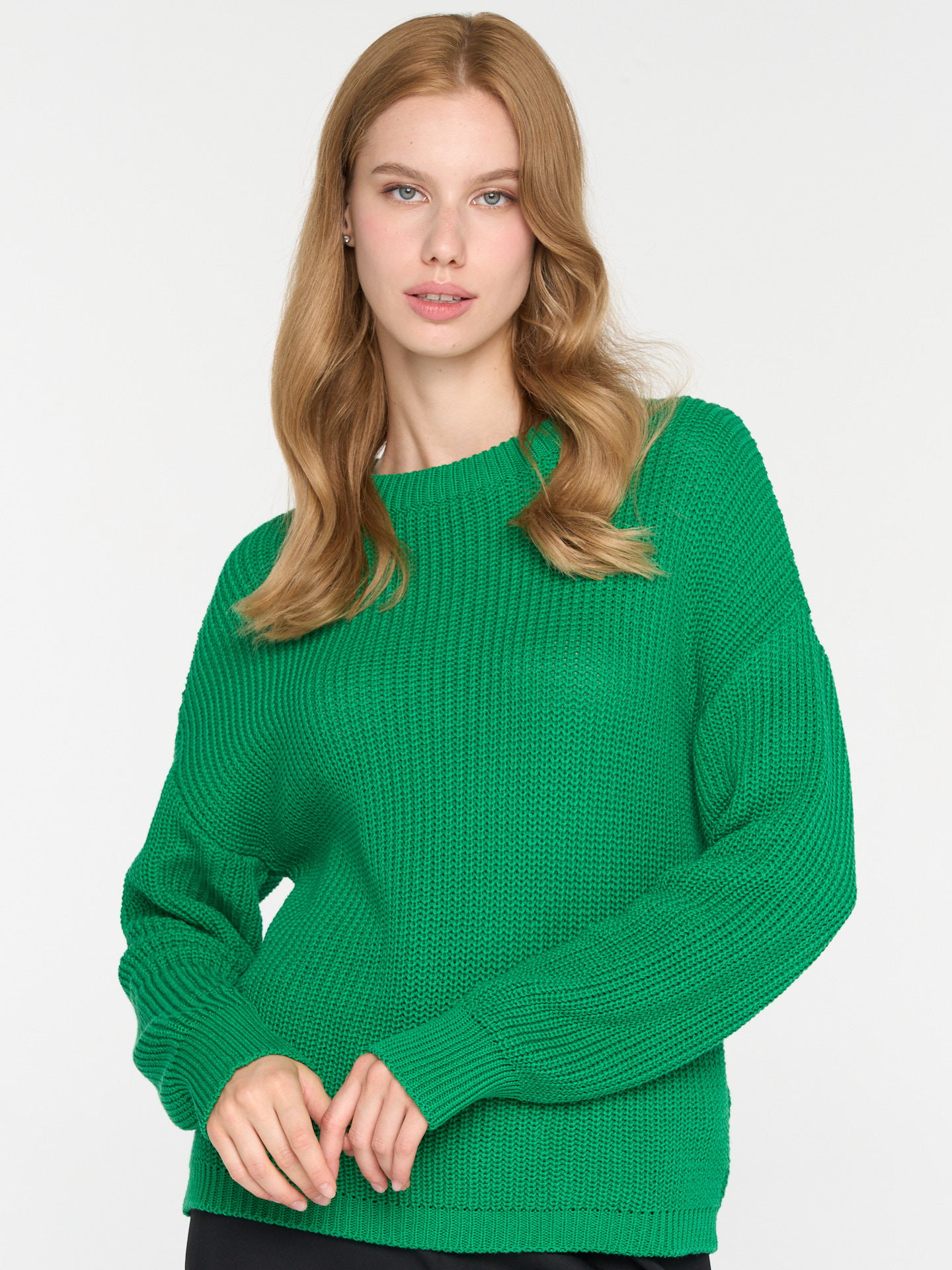 

Джемпер женский BE YOU 7242-40300 зеленый 50-52 RU, 7242-40300