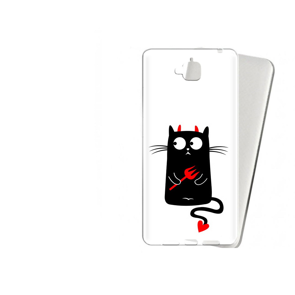 

Чехол MyPads Tocco для Huawei Enjoy 5 Кот демон (PT24942.37.97), Прозрачный, Tocco