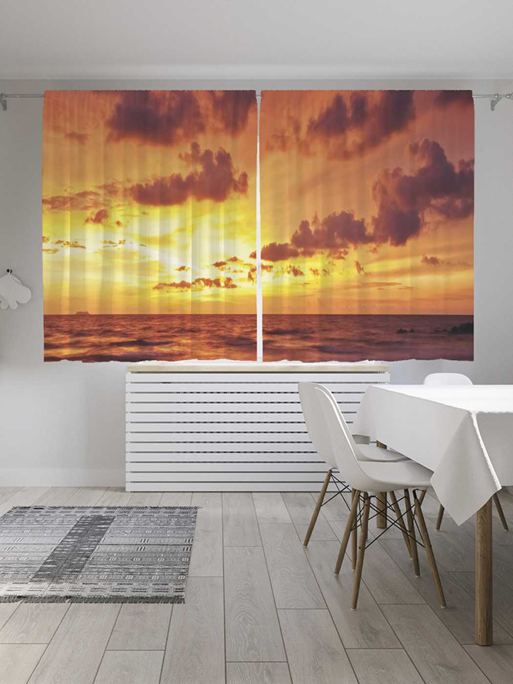 

Шторы JoyArty c фотопечатью "Нежный закат" из сатена, 290х180 см, Нежный закат
