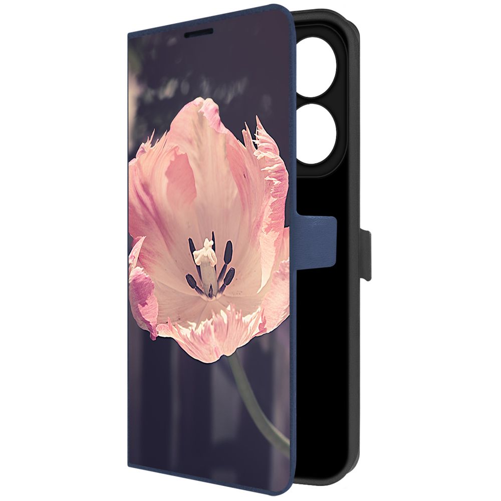 

Чехол-книжка Krutoff Eco Book для INFINIX Hot 40i Тюльпан (синий)