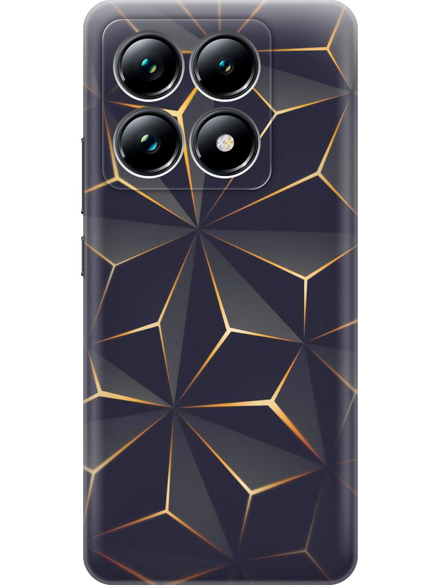 

Силиконовый чехол на Xiaomi 14T Pro с принтом "Графитовый узор", Прозрачный;оранжевый;черный, 785979031