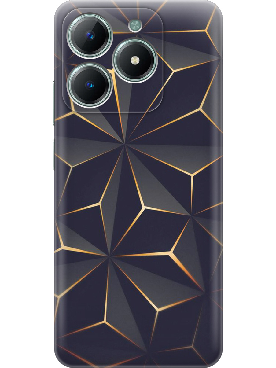 

Силиконовый чехол на Realme C61 / C63 с принтом "Графитовый узор", Прозрачный;оранжевый;черный, 785979631