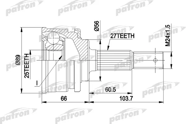 

ШРУС наружн к-кт NISSAN: MAXIMA 88 - 94, PRAIRIE 83 - 88, PRIMERA Traveller 90 - 98