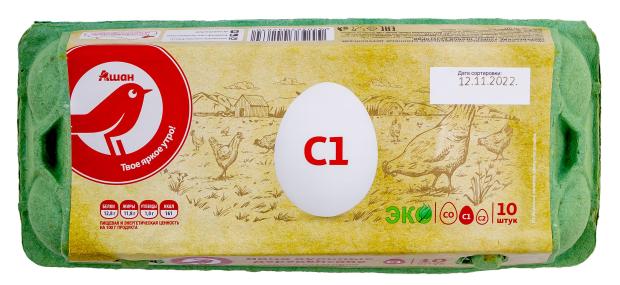 Яйца куриные АШАН Красная птица деревенские С1 10 шт 125₽