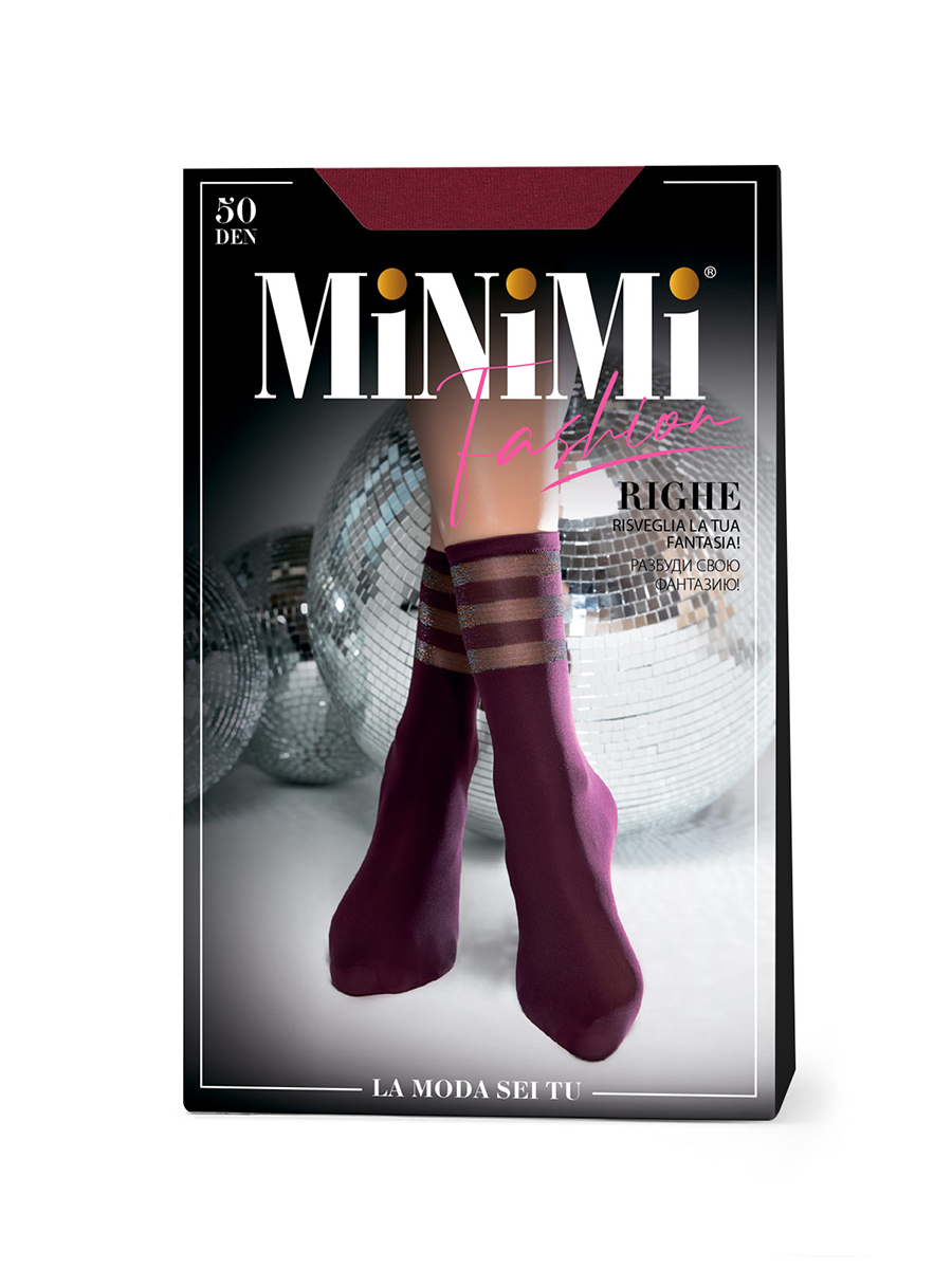 

Носки женские Minimi RIGHE 50 бордовые OS, Бордовый, RIGHE 50