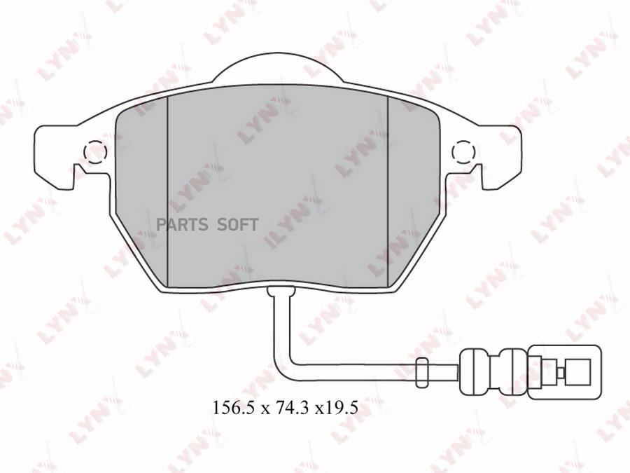 

Тормозные колодки LYNXauto передние для Volkswagen Golf 4 97-13/Skoda Octavia 2 BD1212