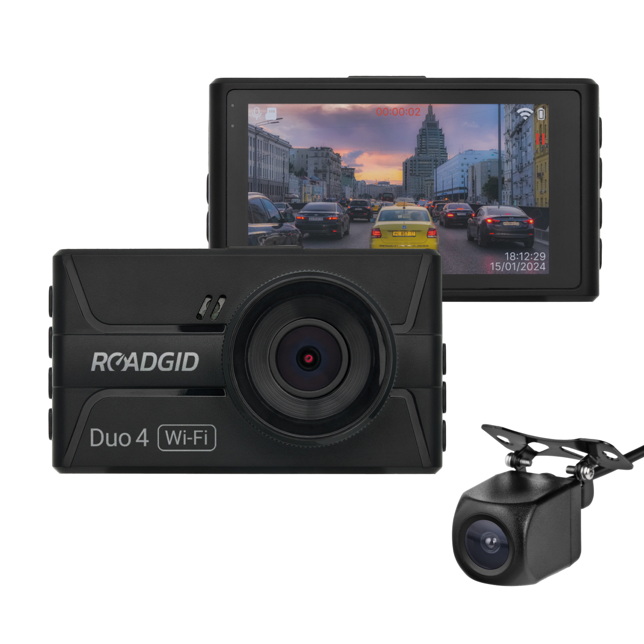 Видеорегистратор Roadgid Duo 4 Wi-Fi с камерой заднего вида
